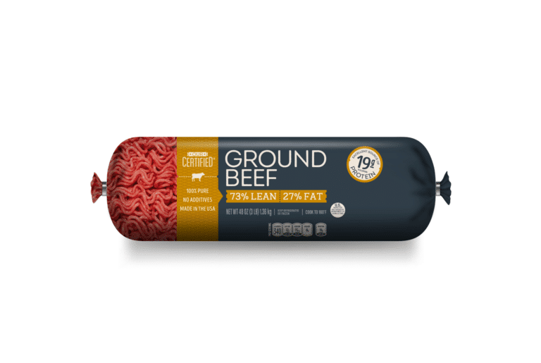 Our Certified 3LB 73/27 Ground Beef Chub
